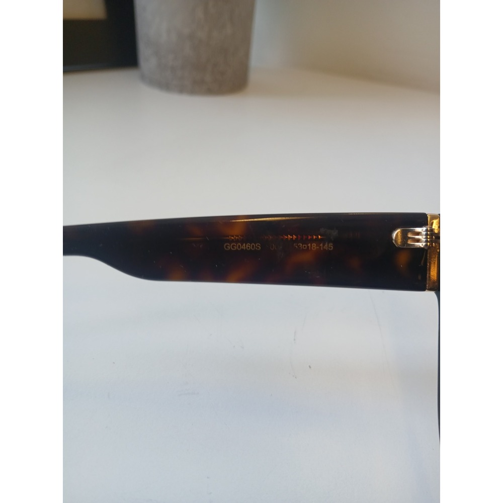 Gucci GG0460S Cat Eye Sunglasses Tortoise Shell Web Stripe Made in Italy 53mm - Picture 4 of 8